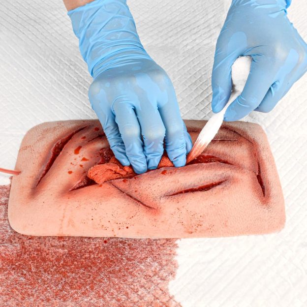 Stick-On Large Laceration Trauma Wound Simulator