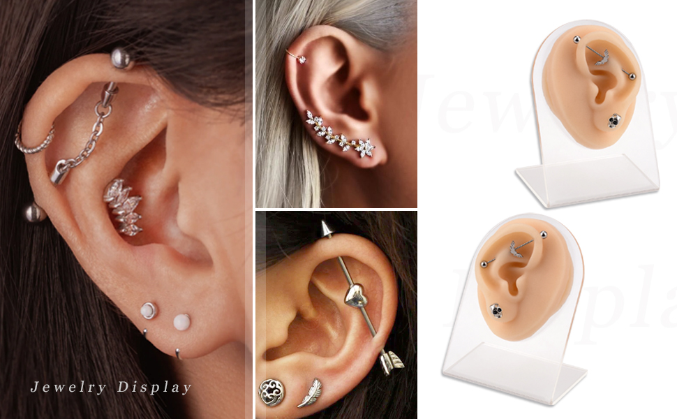 Silicone Ear for Earring Display & Piercing Practice