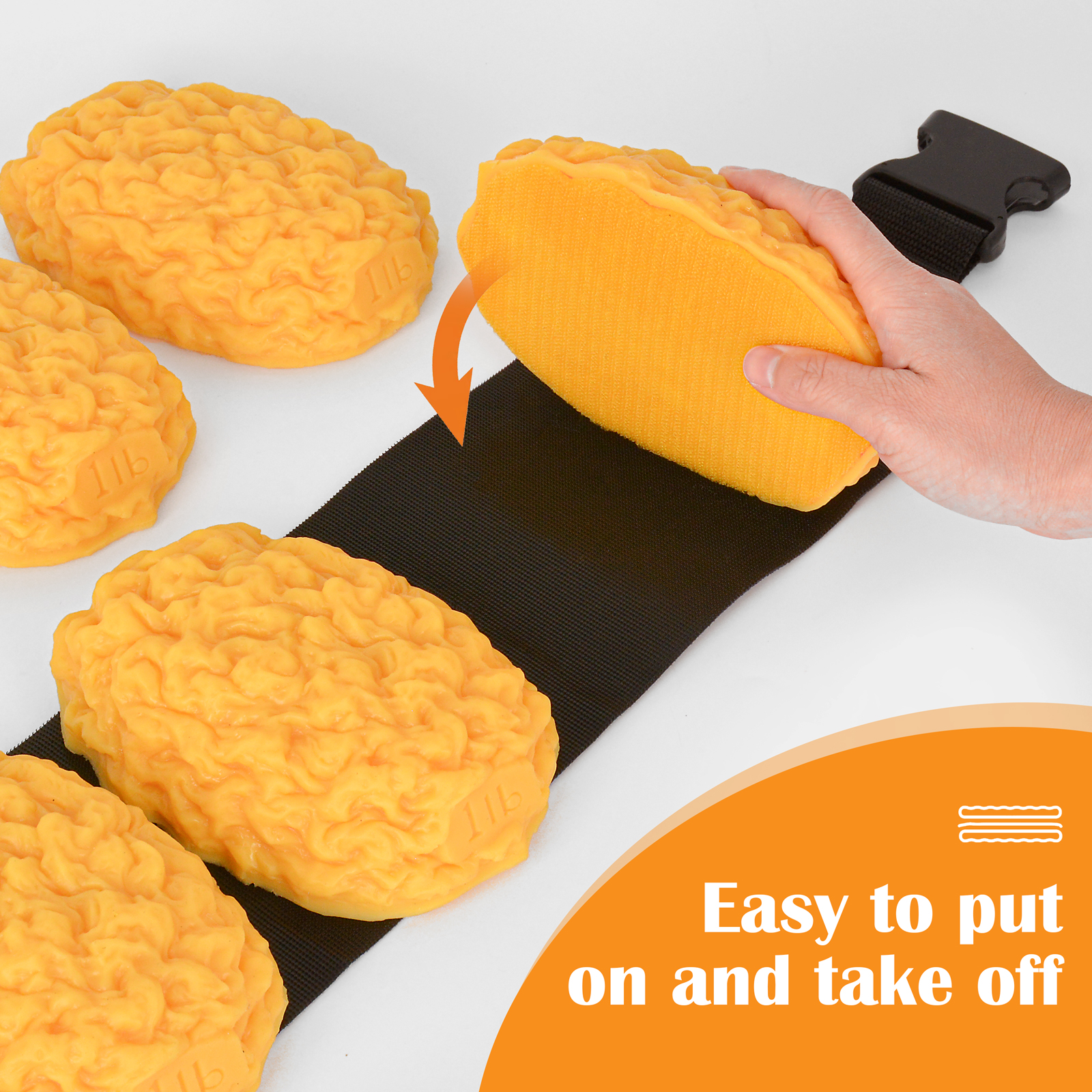 Five 1 Lb Fat Replicas On Adjustable Velcro Belt