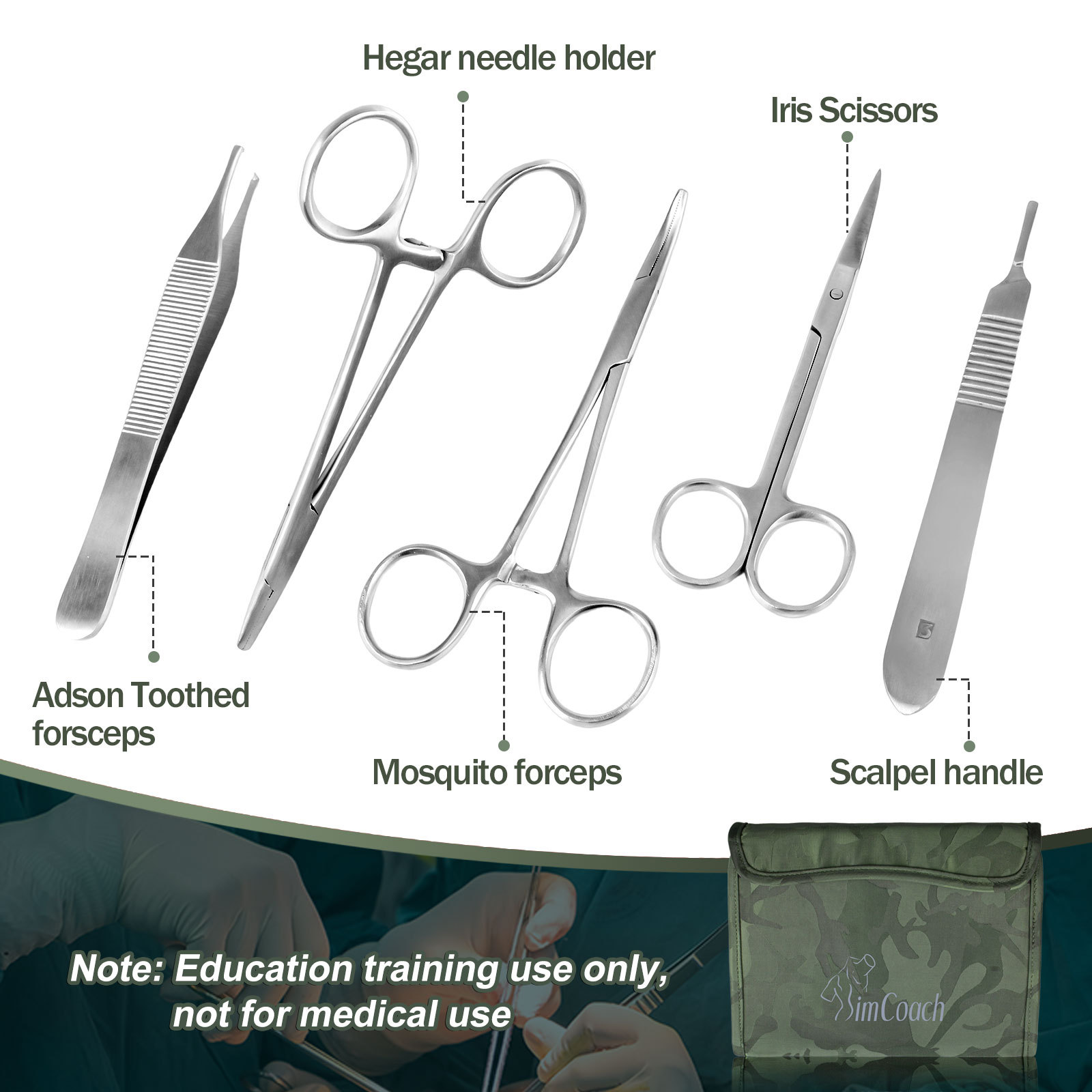 SimCoach Suture Practice Kit(48 Pcs), Suture Kit for Student Training Use