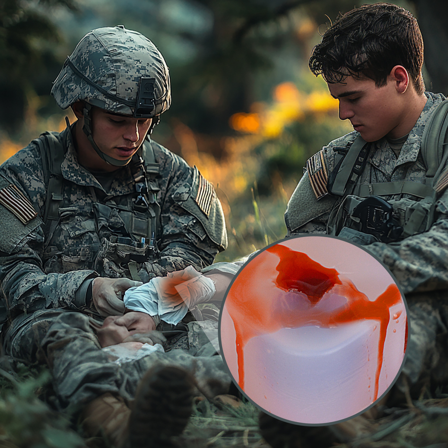 SimCoach Transparent Wound Packing Trainer Kit, Silicone Training Model for Education Demonstration Only, 0.35in