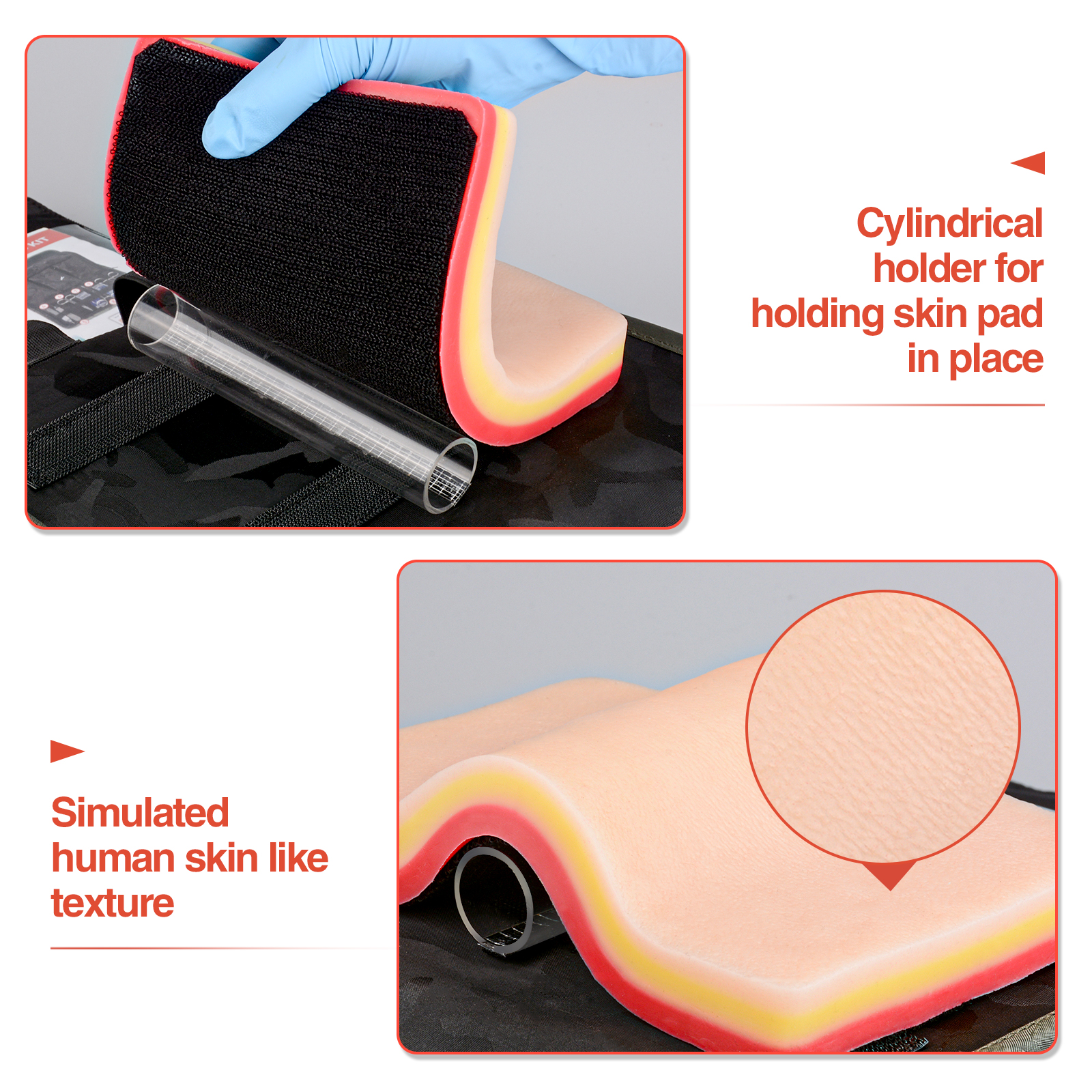 SimCoach Suture Practice Kit(48 Pcs), Suture Kit for Student Training Use