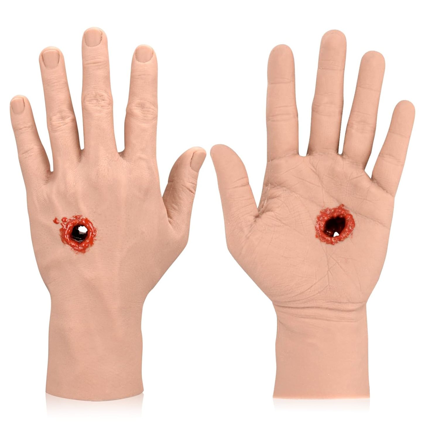 Front And Back View Of Gunshot Wound Hand Model