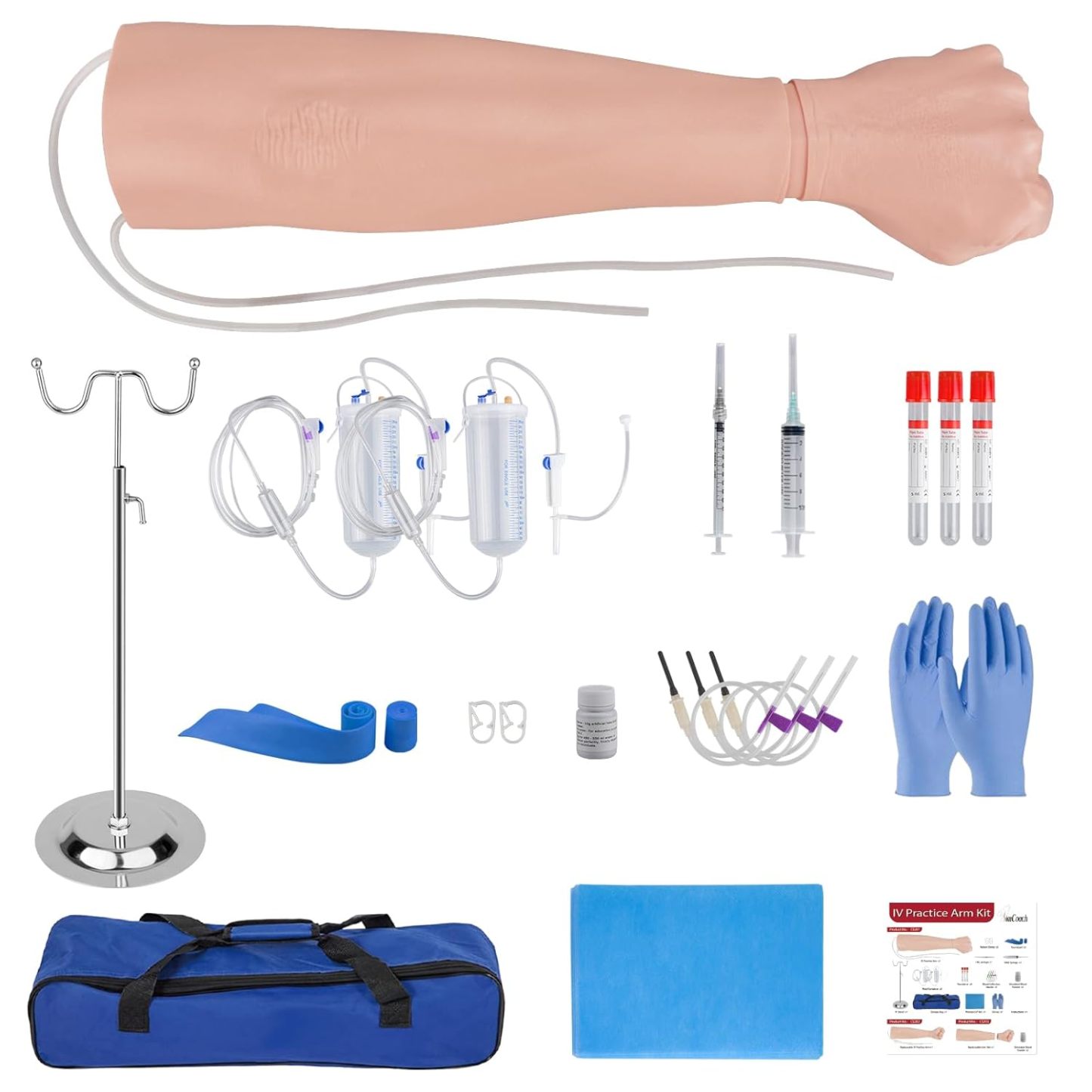 Phlebotomy Practice Arm Kit with Replacable Arm Skin Design