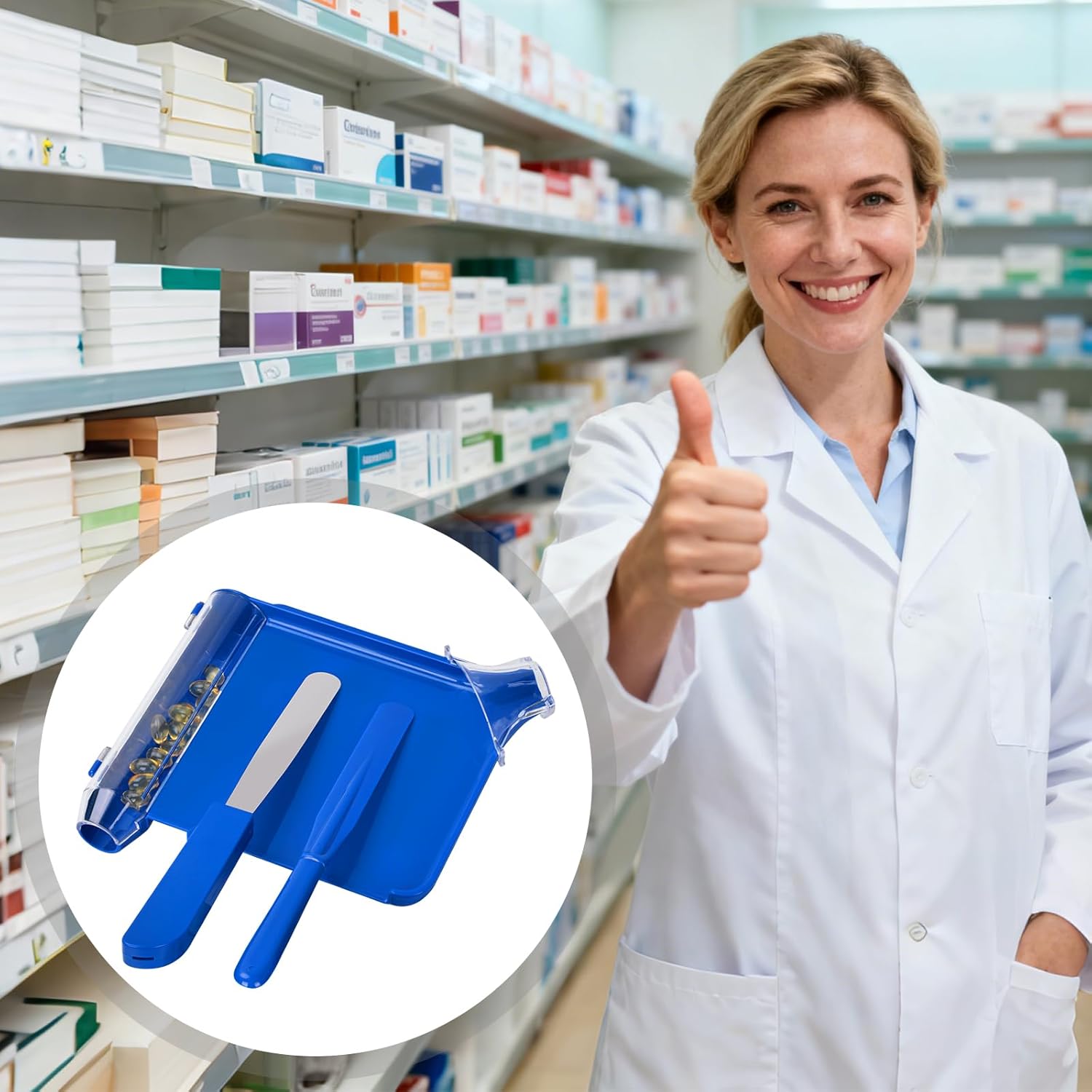 Large Pill Counting Tray for Pharmacy Use