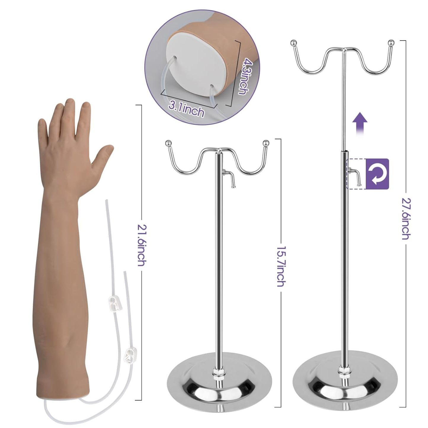 The Size Info of Phlebotomy Practice Arm Kit