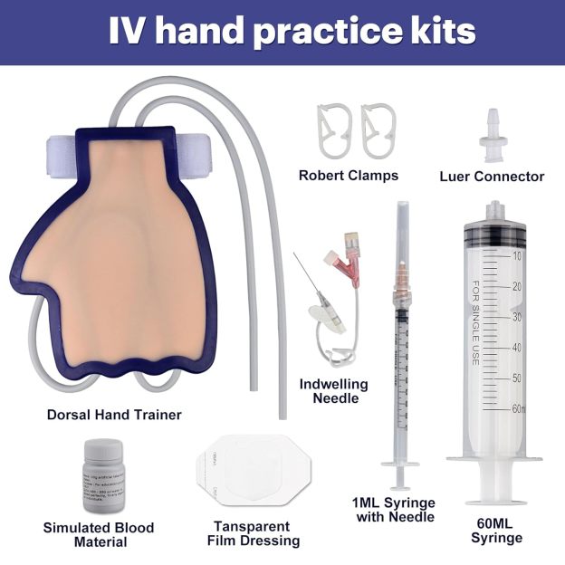 Dorsal Hand Venipuncture Training Kit
 With Full Accessories