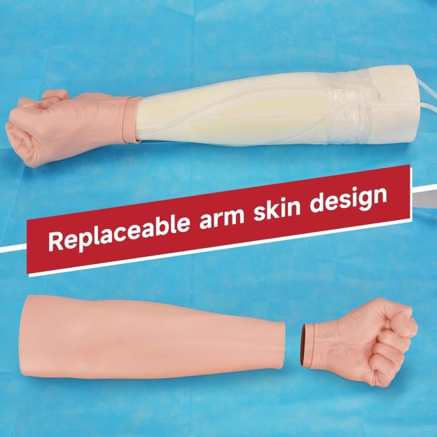 Phlebotomy Practice Arm Kit with Replacable Arm Skin Design