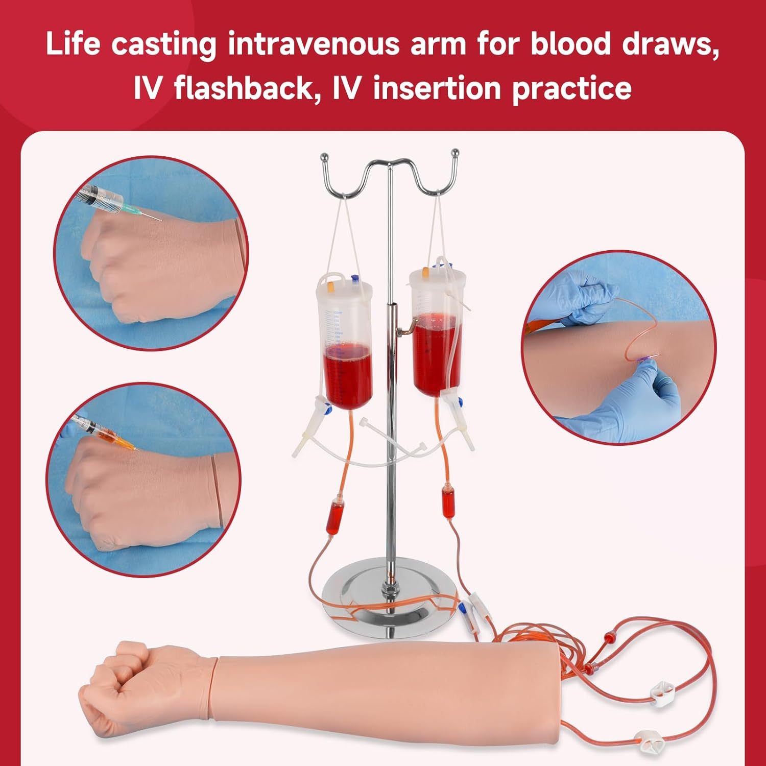 Phlebotomy Practice Arm Kit with Replacable Arm Skin Design
