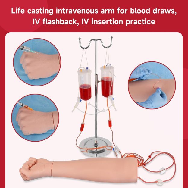 Phlebotomy Practice Arm Kit with Replacable Arm Skin Design