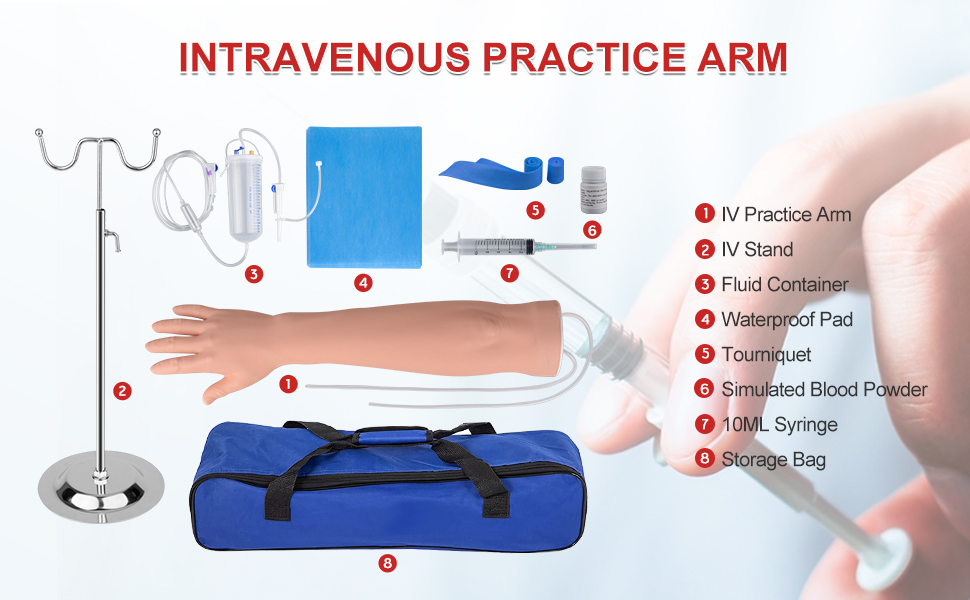 IV Injection And Phlebotomy Practice Kit with Training Accessories