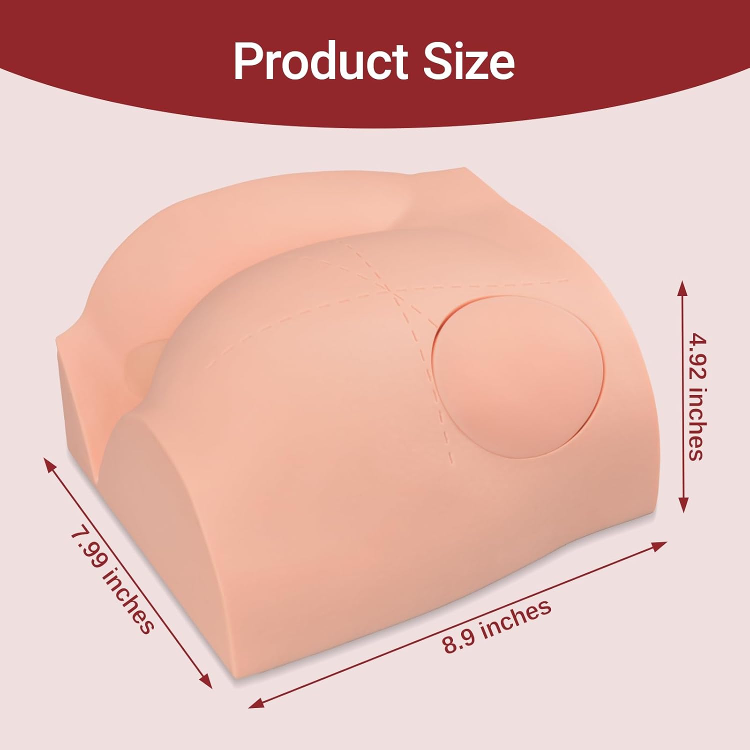 The Size Info of Gluteal IM Injection Training Model