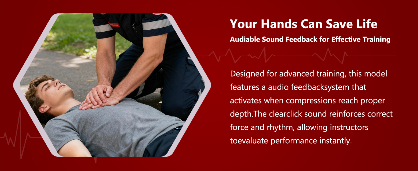 CPR Compression Trainer Features Audible Feedback System