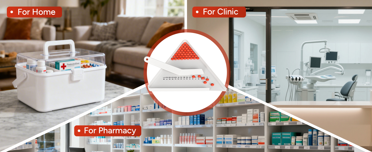 Pill Counting Tray Multiple Use Scenarios