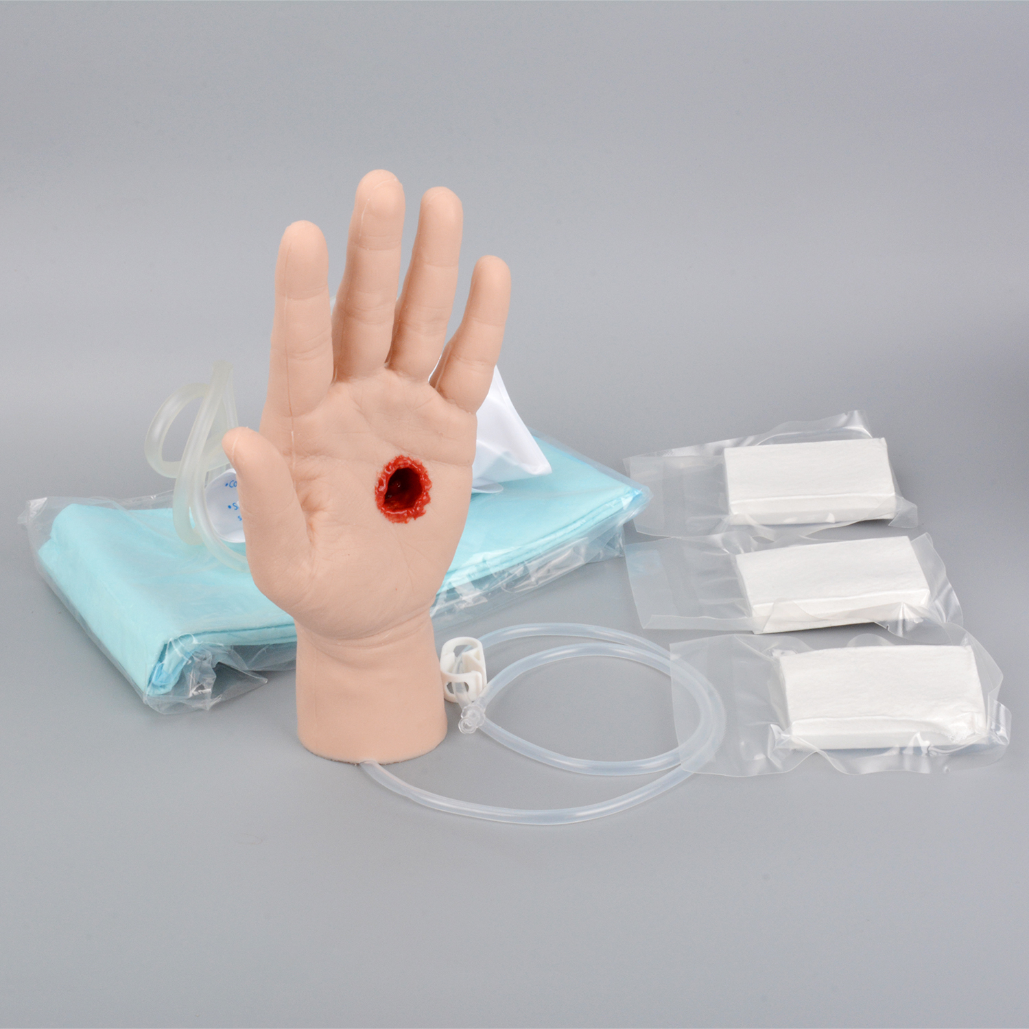 GSW Wound Packing Hand Trainer with Bleeding System