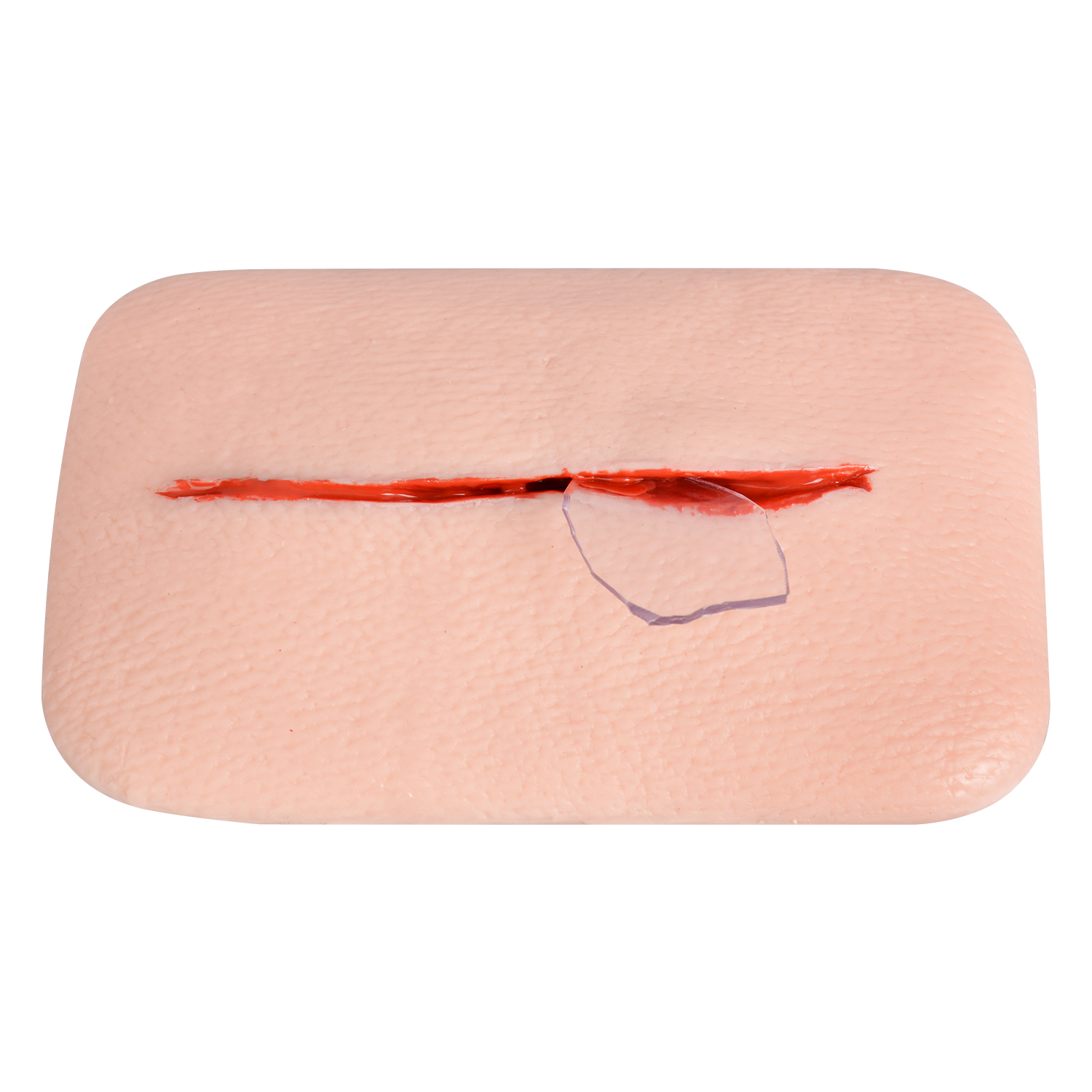 Glass Cut Wound Moulage with Embedded Glass