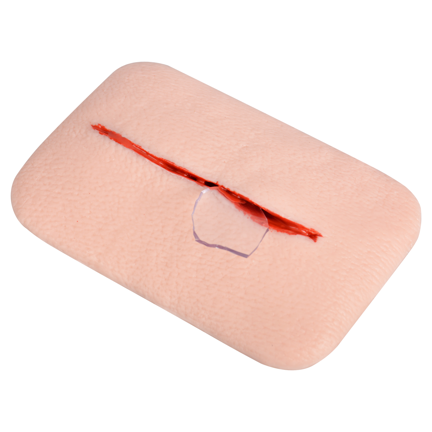 Glass Cut Wound Moulage with Embedded Glass