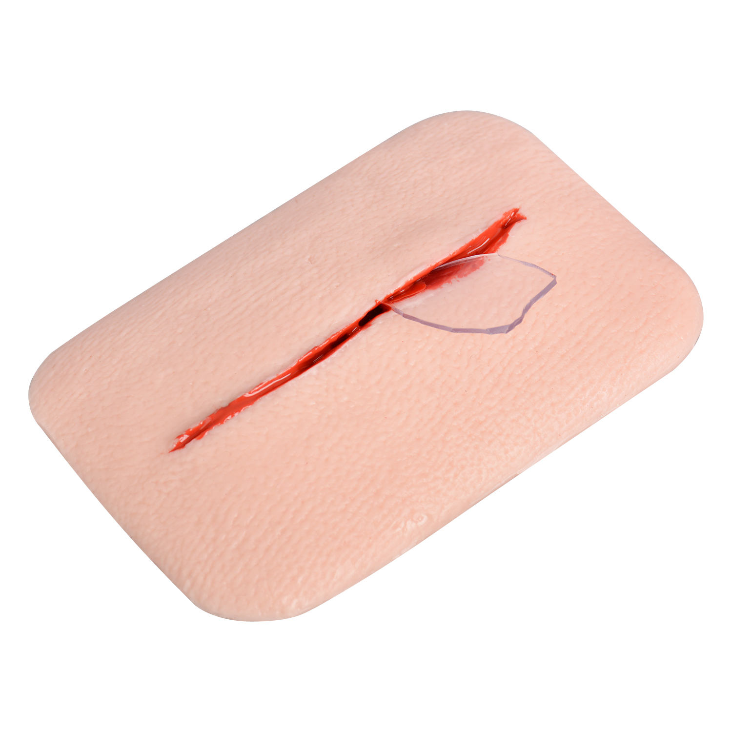 Glass Cut Wound Moulage with Embedded Glass