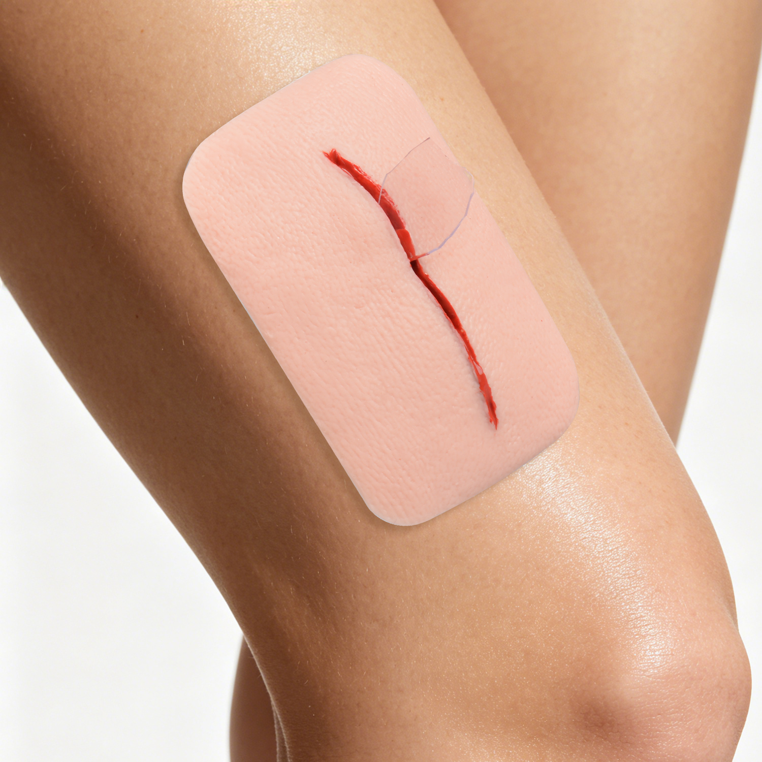 Glass Cut Wound Moulage with Embedded Glass