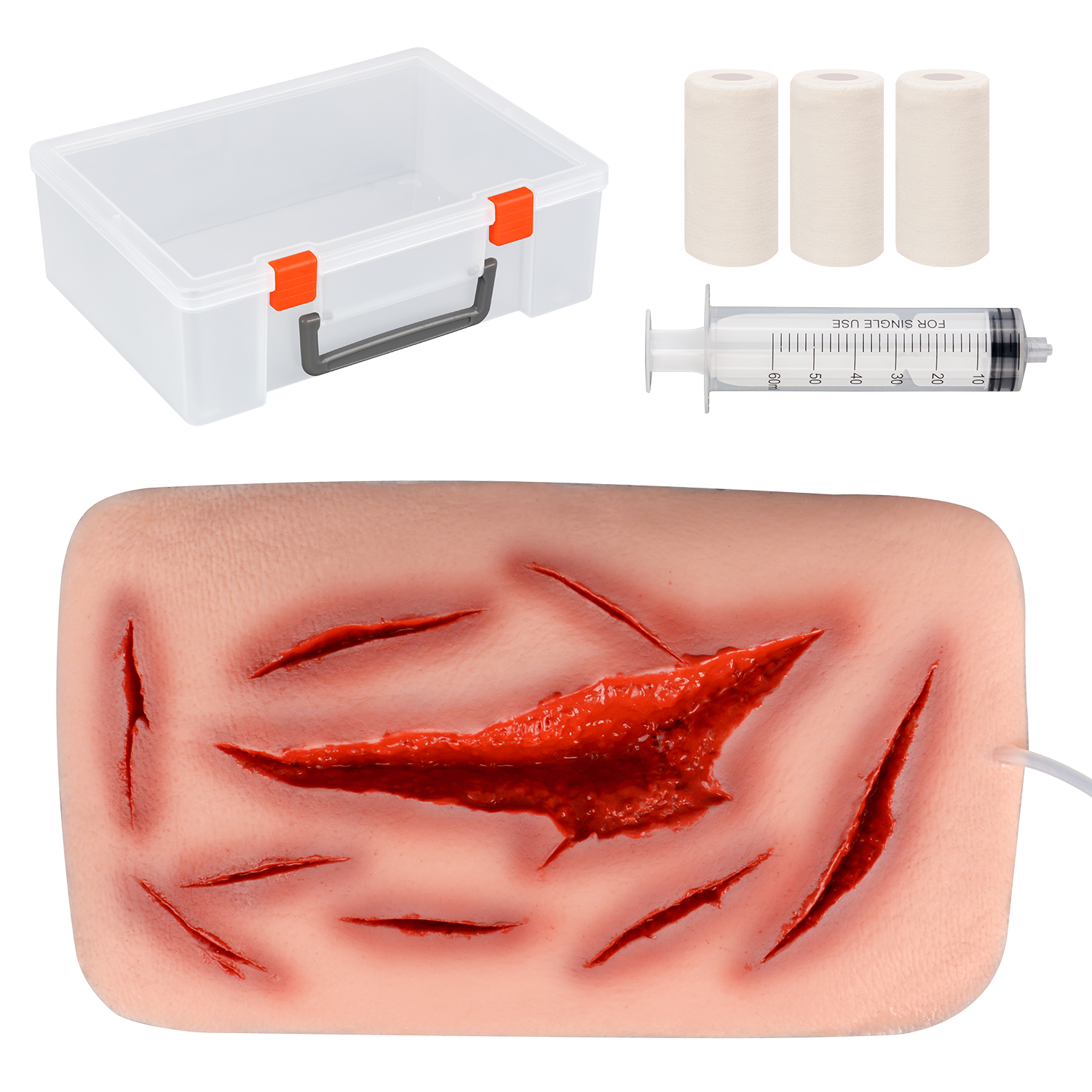 Stick-On Large Laceration Trauma Wound Simulator