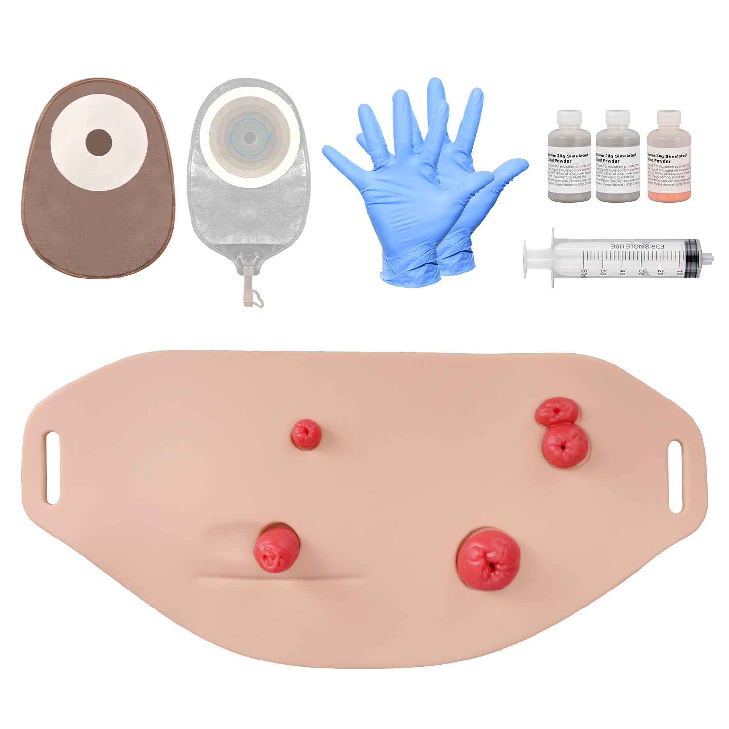 Wearable Ostomy Care Trainer with 4 Stoma Types