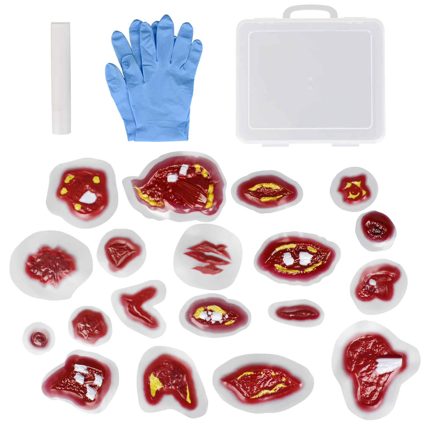 PVC Trauma Simulation Wound Kit