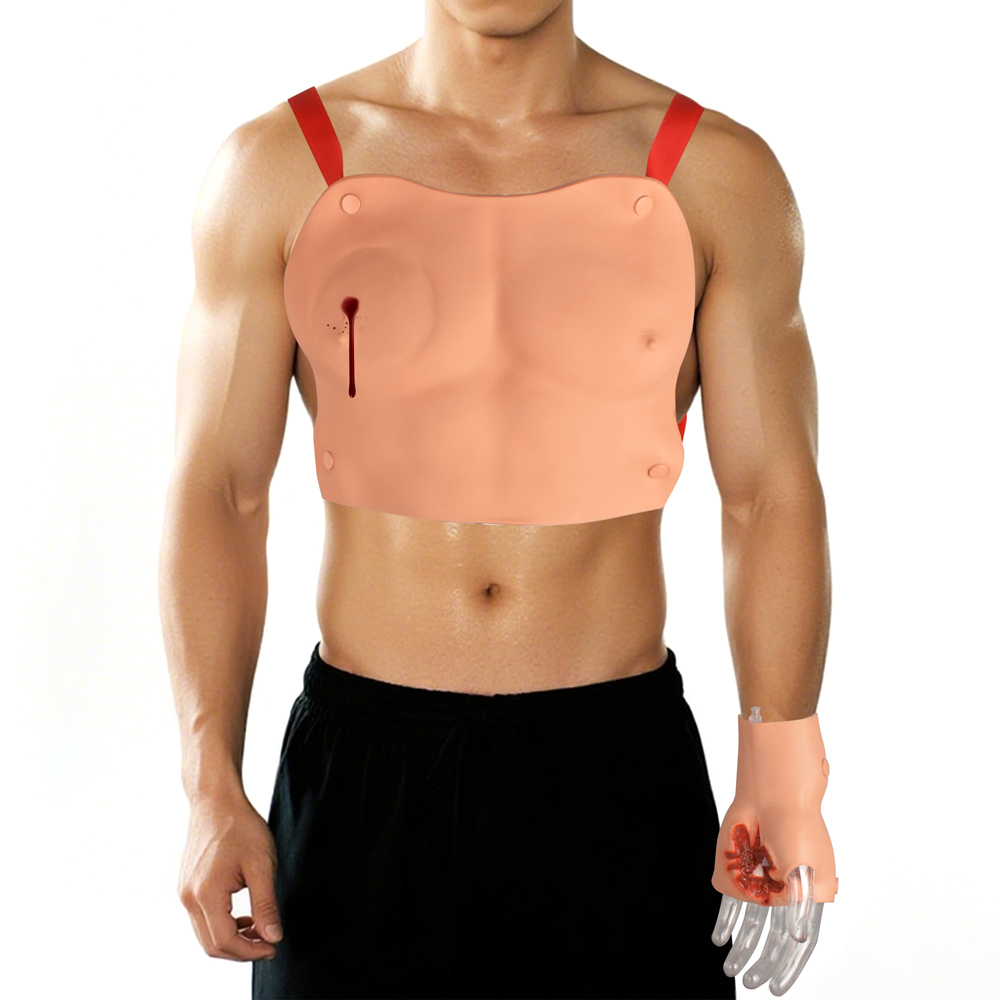 Pneumothorax Chest Trauma Wound Moulage Model in Trauma Moulage Kit