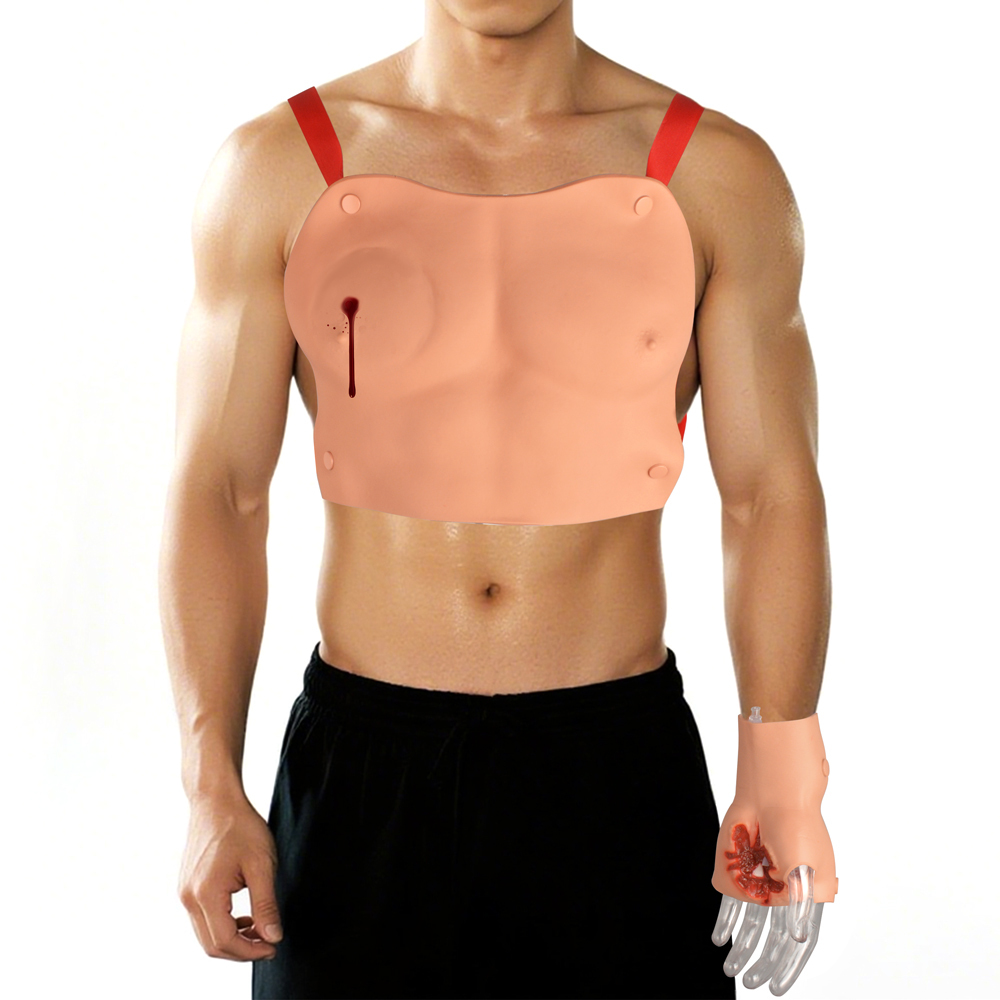 Pneumothorax Chest Trauma Wound Moulage Model in Trauma Moulage Kit