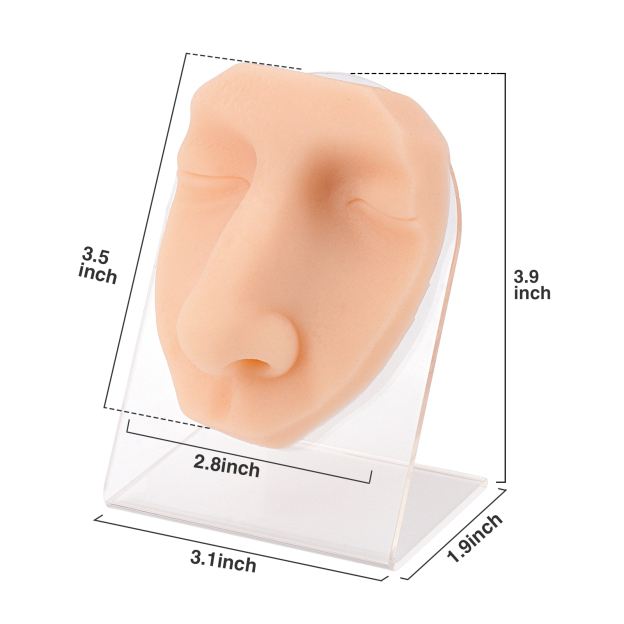 Silicone Nose Piercing Model for Practice & Display