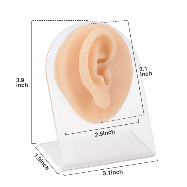 Silicone Ear for Piercing, Right