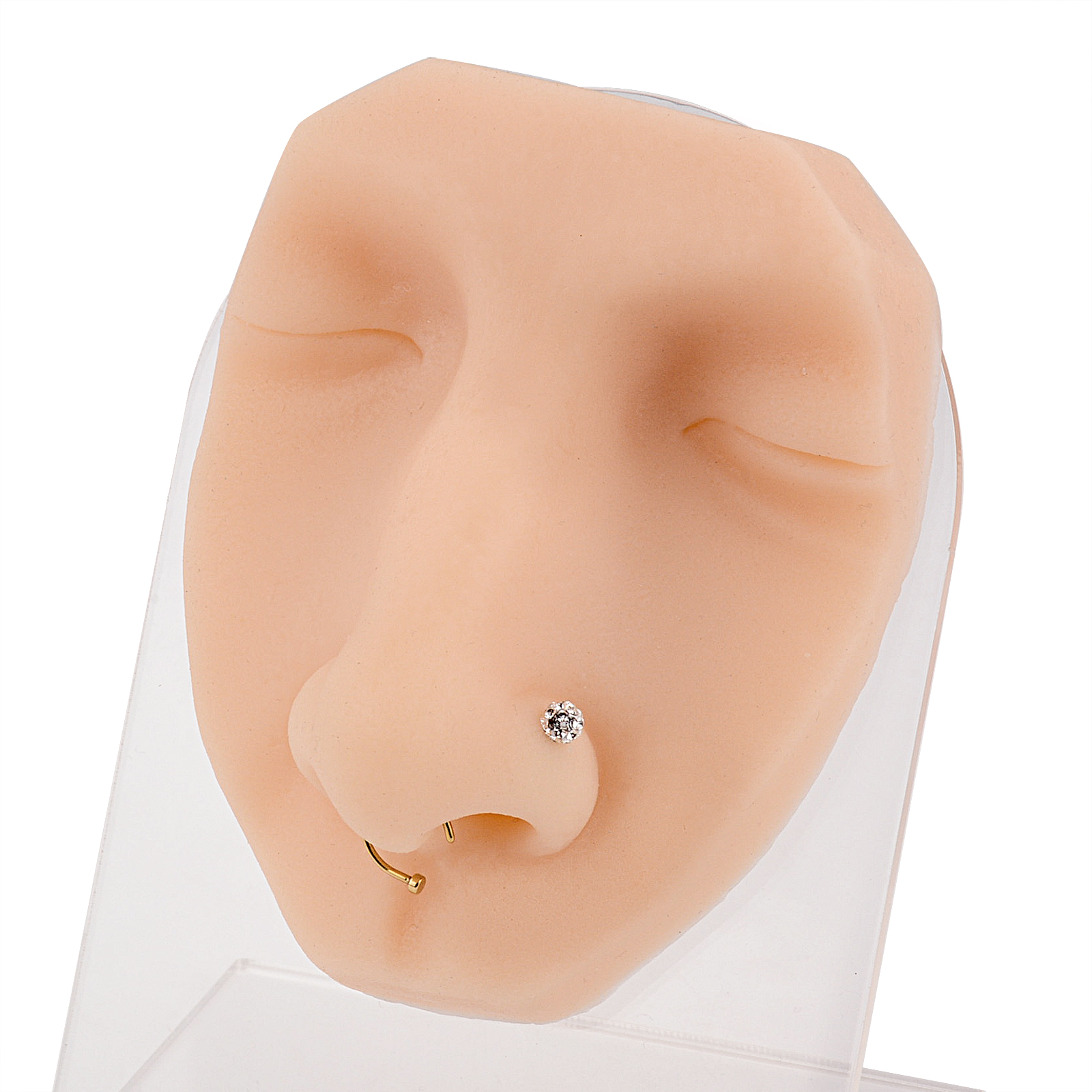 Silicone Nose Piercing Model for Practice & Display
