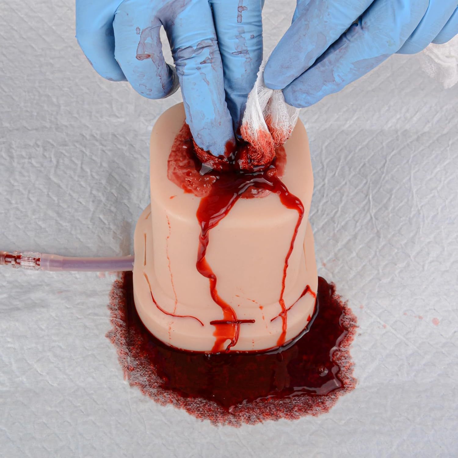 Hands-On Hemostatic Gauze Training Gunshot Injury Model