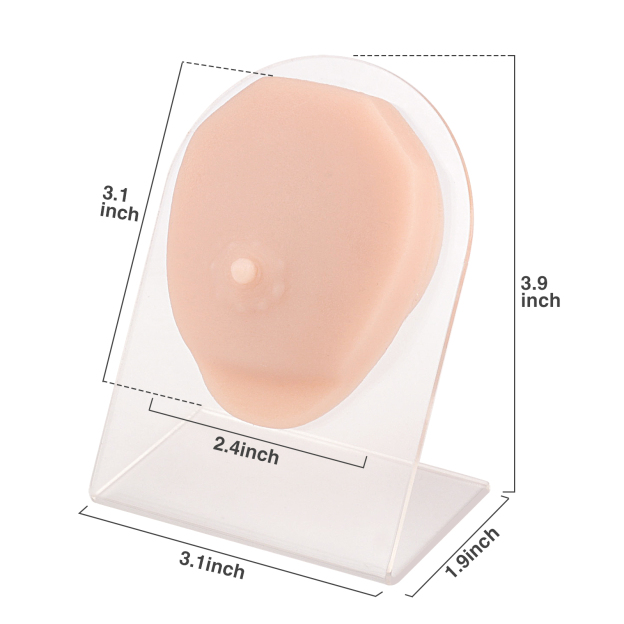 Male Nipple Silicone Piercing Practice Model