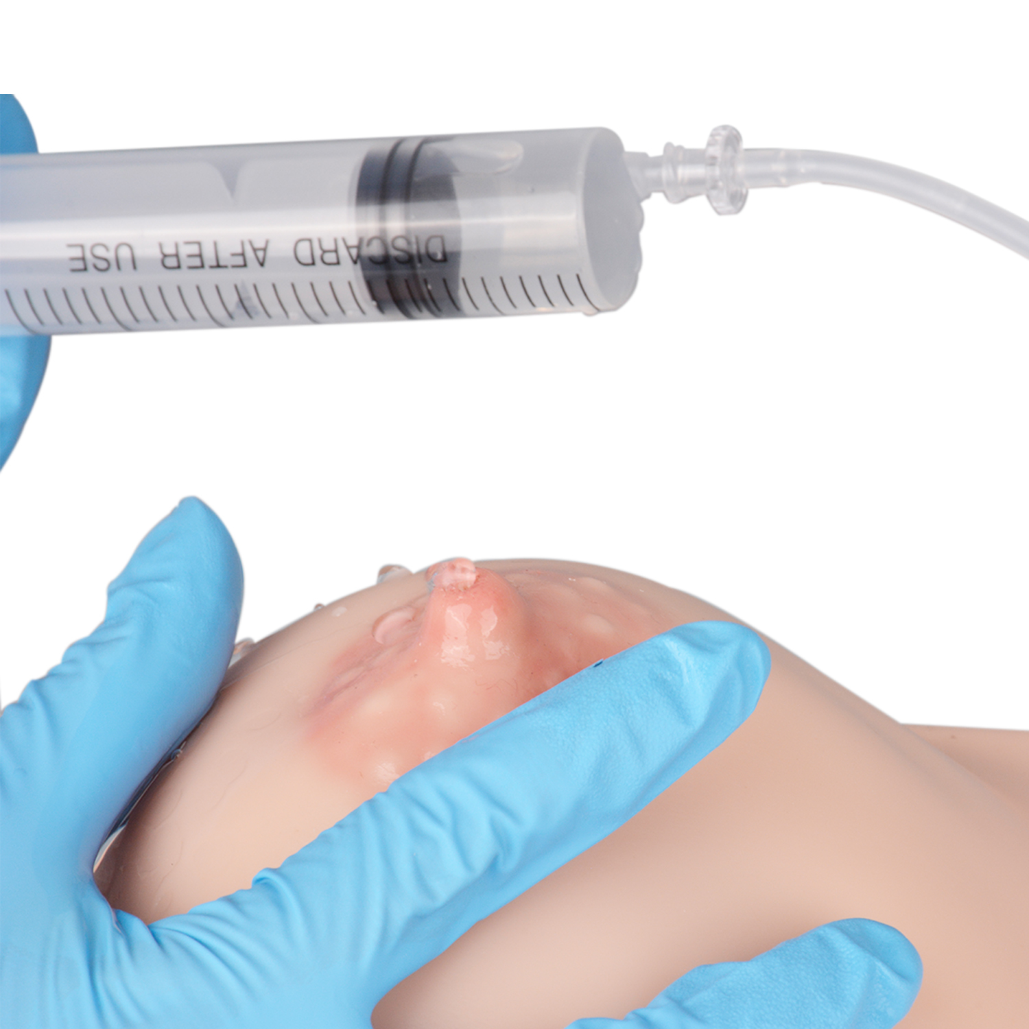 Breast Model for Lactation Demonstration with Milk Expression Feature