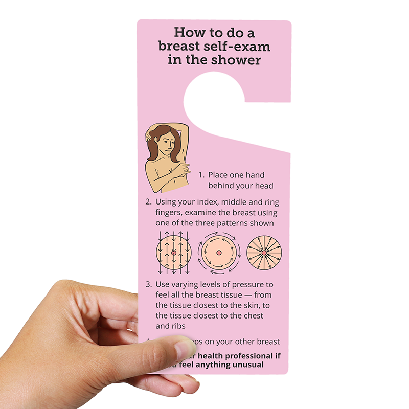 Breast Self Examination Shower Card