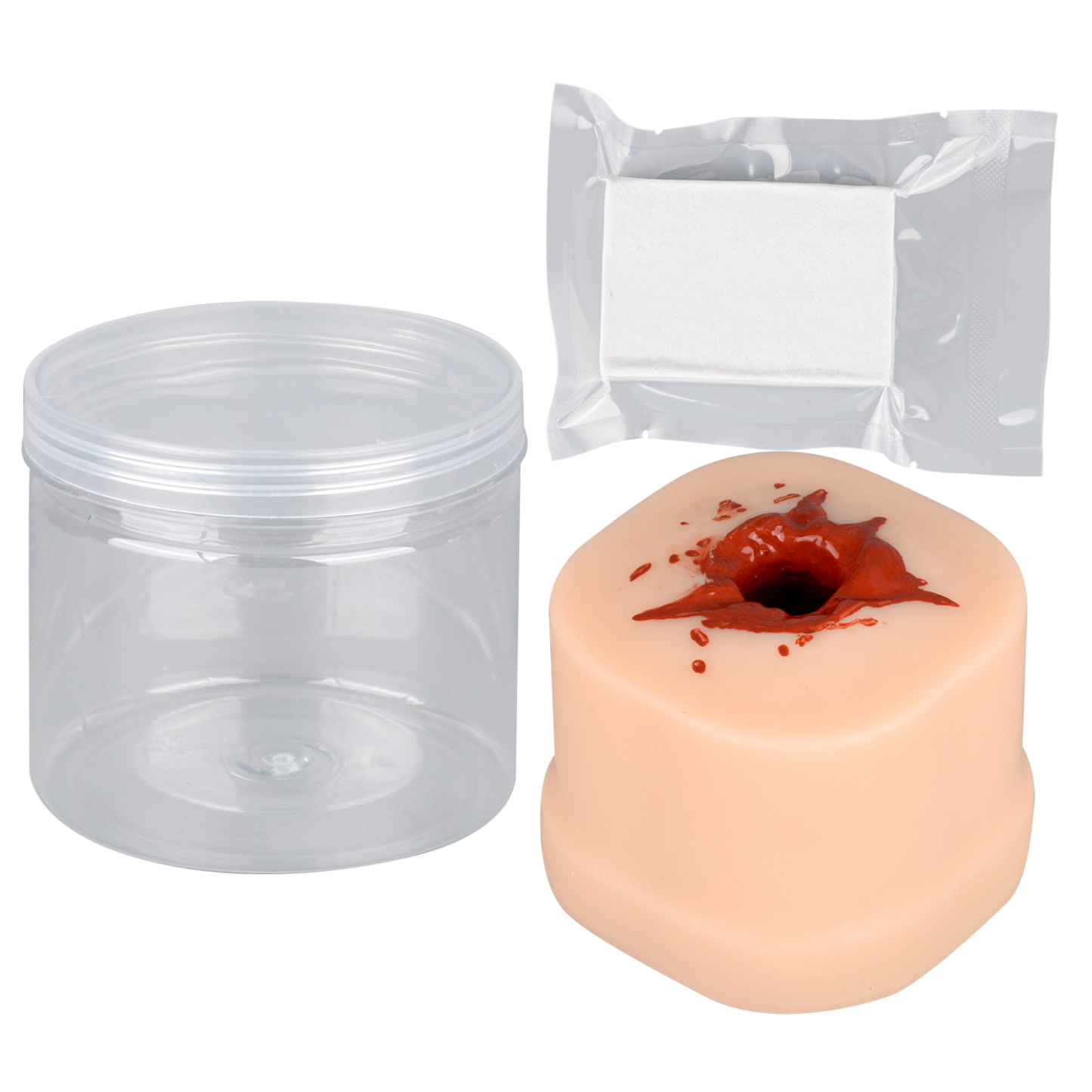 Bleeding Bullet Wound Packing Trainer With Colored Wound