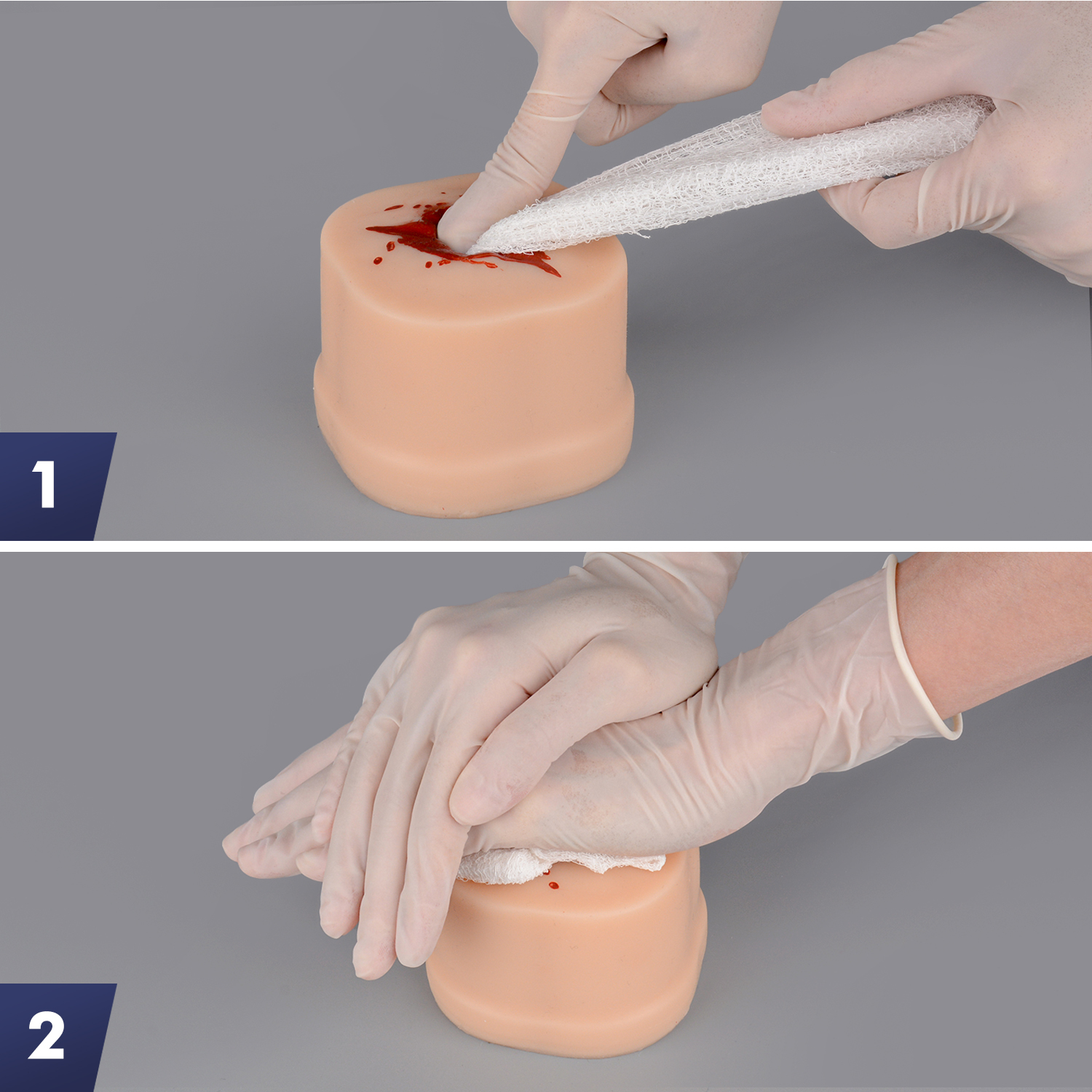Gunshot Wound Model In Use For Wound Packing Training