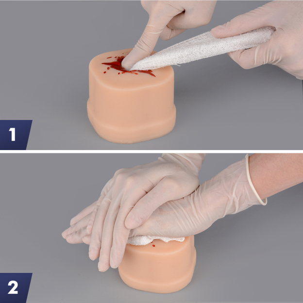 Gunshot Wound Model In Use For Wound Packing Training