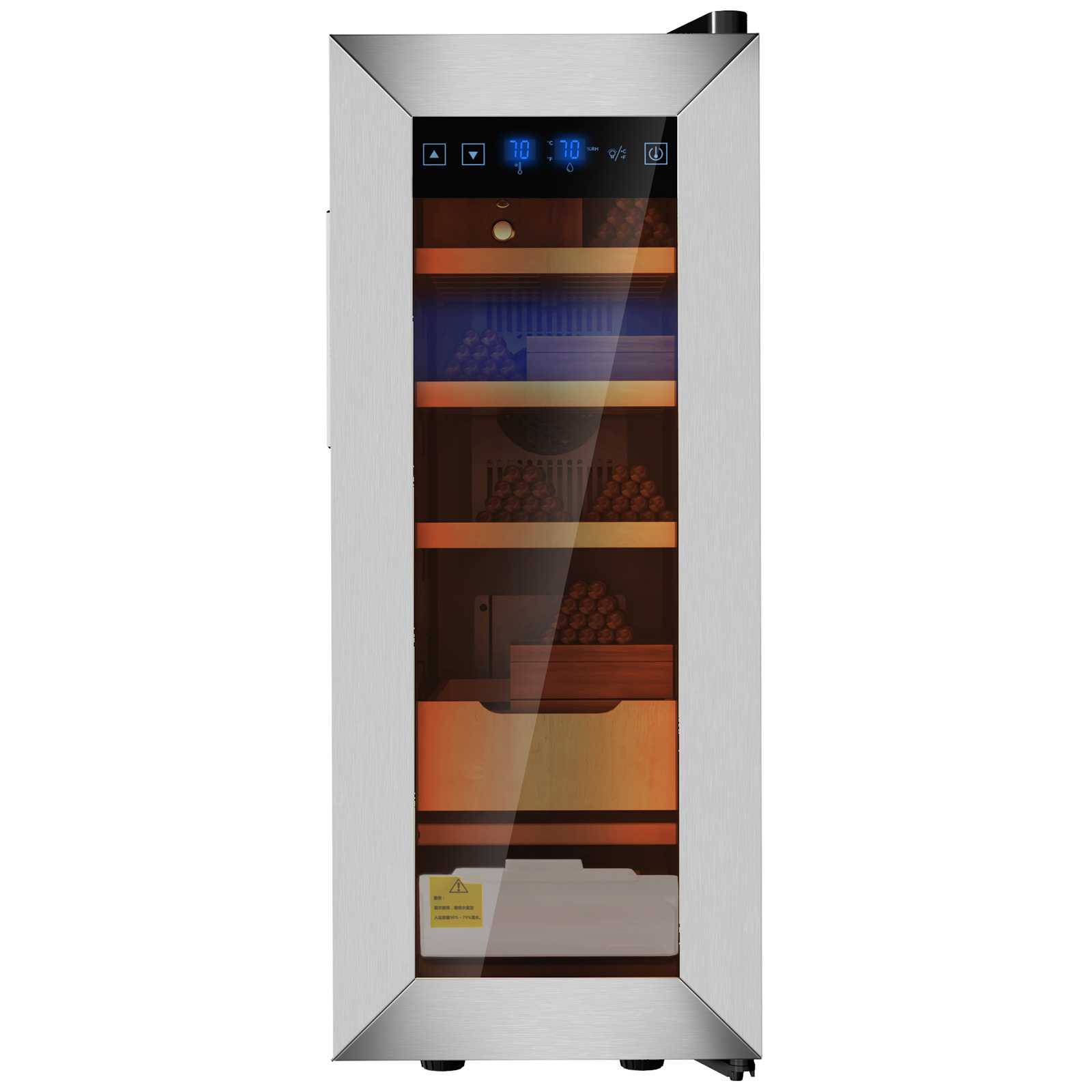 KingChii 35L Temp & Humidity Control Cigar Humidor, 200-Cigar Capacity