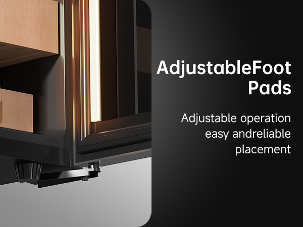 KingChii Upgrade 35L Temperature & Humidity Control Cabinet, Built-in Humidification System with Spanish Cedar Wood Shelves & Drawer Hygrometer Father's Day Gifts For Men,Holds 200 Cigars