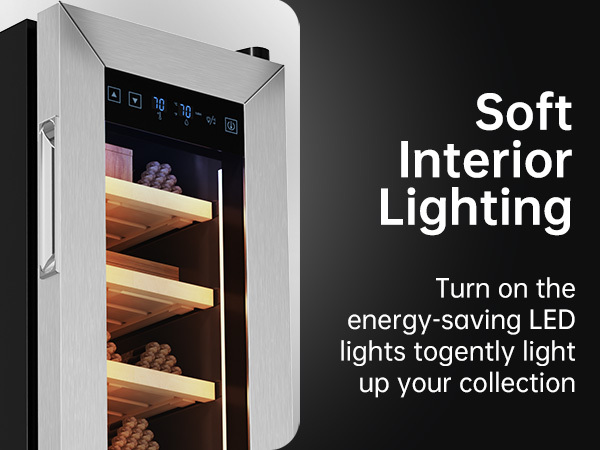 KingChii Upgrade 35L Temperature & Humidity Control Cabinet, Built-in Humidification System with Spanish Cedar Wood Shelves & Drawer Hygrometer Father's Day Gifts For Men,Holds 200 Cigars