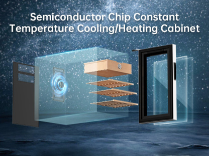 KingChii® 48L Electric Cigar Humidors Temperature Control System, Cooling & Heating Humidor Cabinet with Spanish Cedar Wood Shelves & Hygrometer, Father's Day Gifts for Men (4 Layers 300 Capacity)