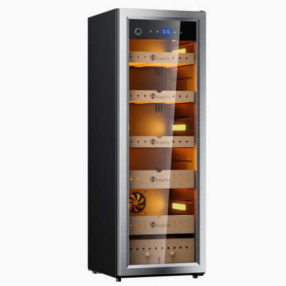 Freestanding Electric Cigar Humidor Cabinet with Spanish Cedar Shelves