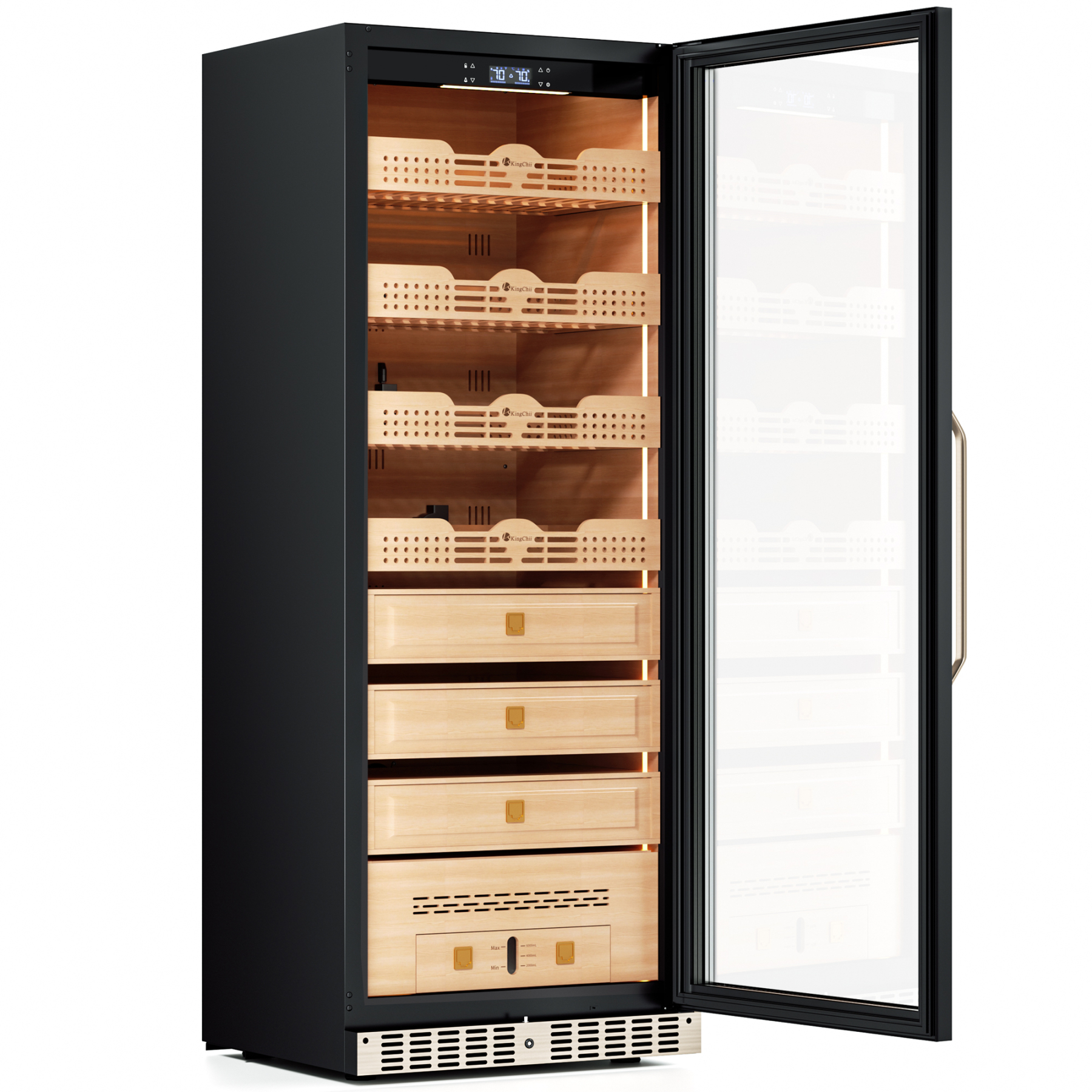 KingChii Pro 475L Compressor Cigar Humidor Cabinet with Temperature & Humidity Control, 3980 Capacity