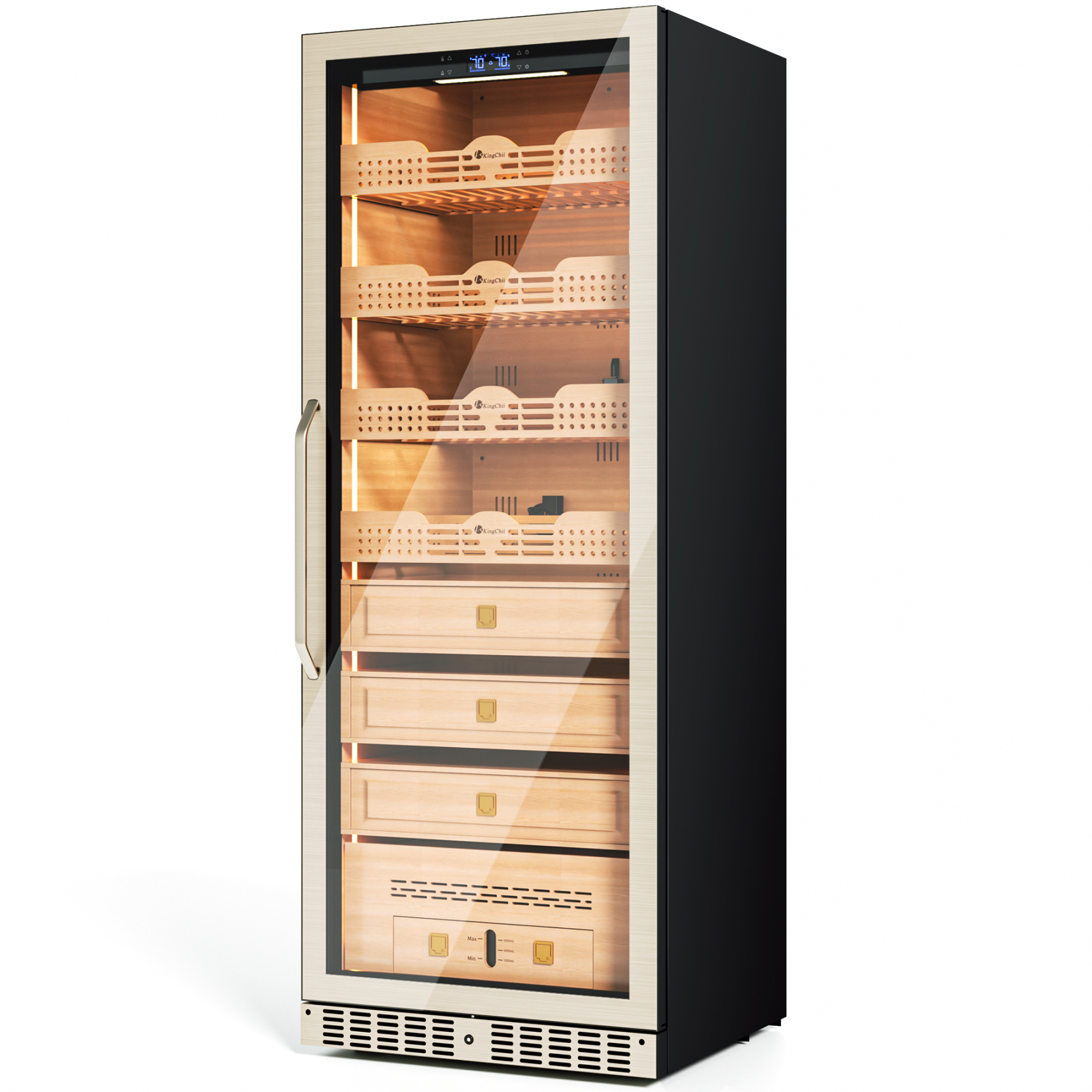 KingChii Pro 475L Compressor Cigar Humidor Cabinet with Temperature & Humidity Control, 3980 Capacity