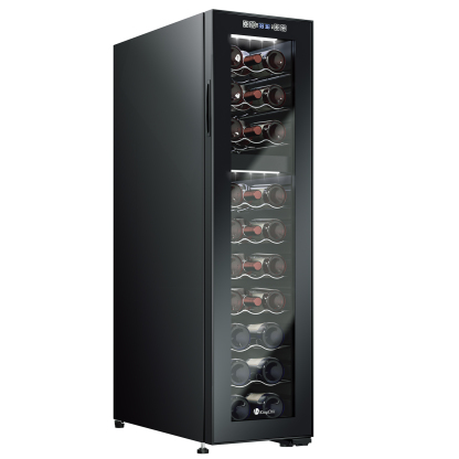 KingChii 27 Bottle Dual Zone Wine Cooler Refrigerator, Freestanding Wine Fridge with Intelligent Digital Control, Low Noise Professional Compressor, Stainless Steel & Tempered Glass for Home, Office, or Kitchen
