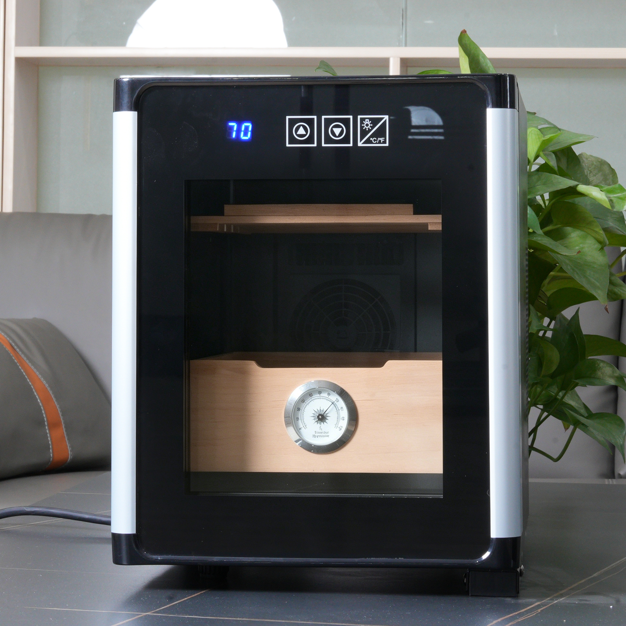 KingChii 8L Electric Cigar Humidor, 80-Cigar Capacity