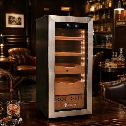 KingChii 50L Compressor Cigar Humidor, 400-Cigar Capacity