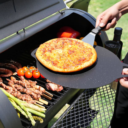 KingChii 547 SQ.IN. Charcoal Grills with Charcoal Wood Offset Smokers for Outdoor Patio BBQ Grilling, Black