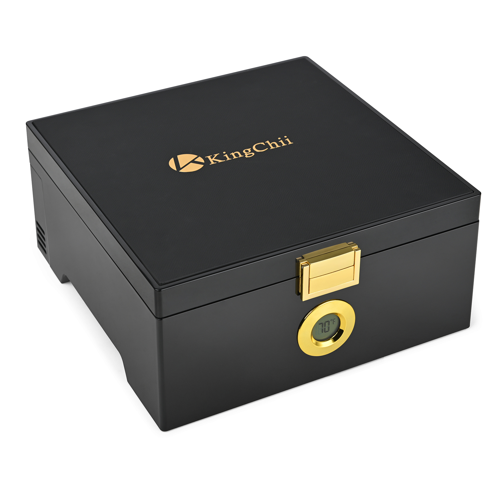 KingChii® 3L Desktop electric Cigar Humidor Box with Semiconductor Chip Constant Temperature (64°F-74°F) , with Spanish Cedar Wood, Type C & Plug Cable, Gifts for Men (25-50 Cigars) $79.99